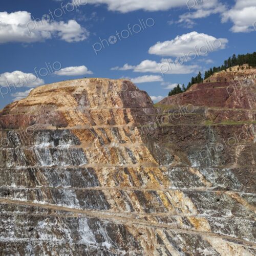 Homestake Mine, an open cut mining area established in 1876, Lead, South Dakota Homestake Mine, an open cut mining area established in 1876, Lead, South Dakota