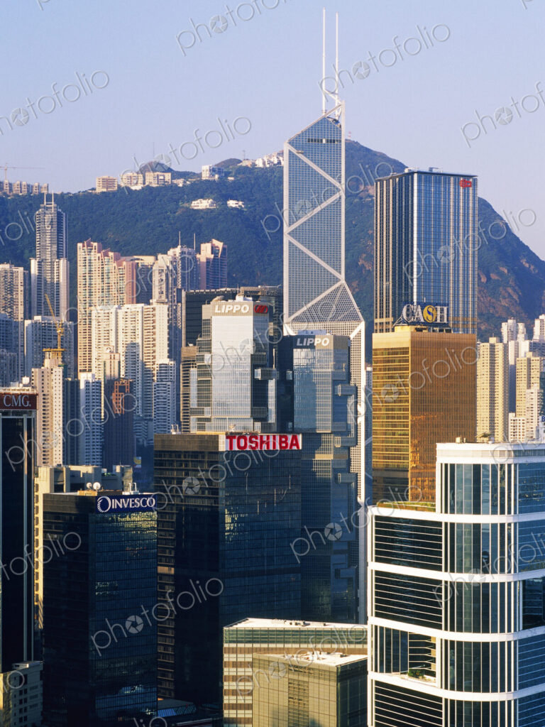 Hong Kong Skyline Looking Towards Victoria Peak