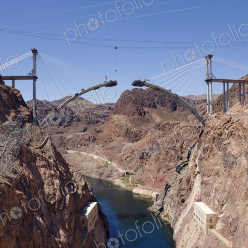 Hoover Dam Bypass Bridge Construction Hoover Dam Bypass Bridge Construction