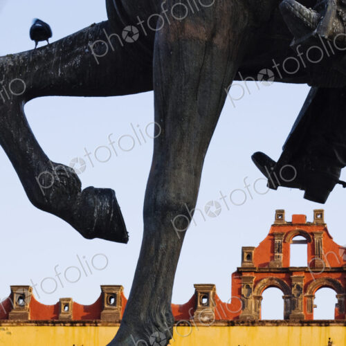 Horse Sculpture Detail with Building in Background Horse Sculpture Detail with Building in Background