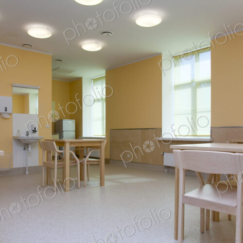 Hospital Room With Tables and Chairs Hospital Room With Tables and Chairs