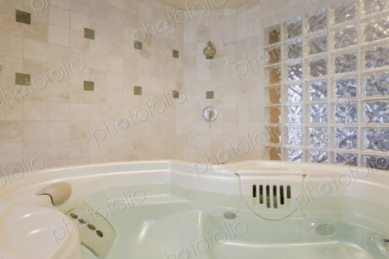 Hot Tub. Horizontally framed shot.
