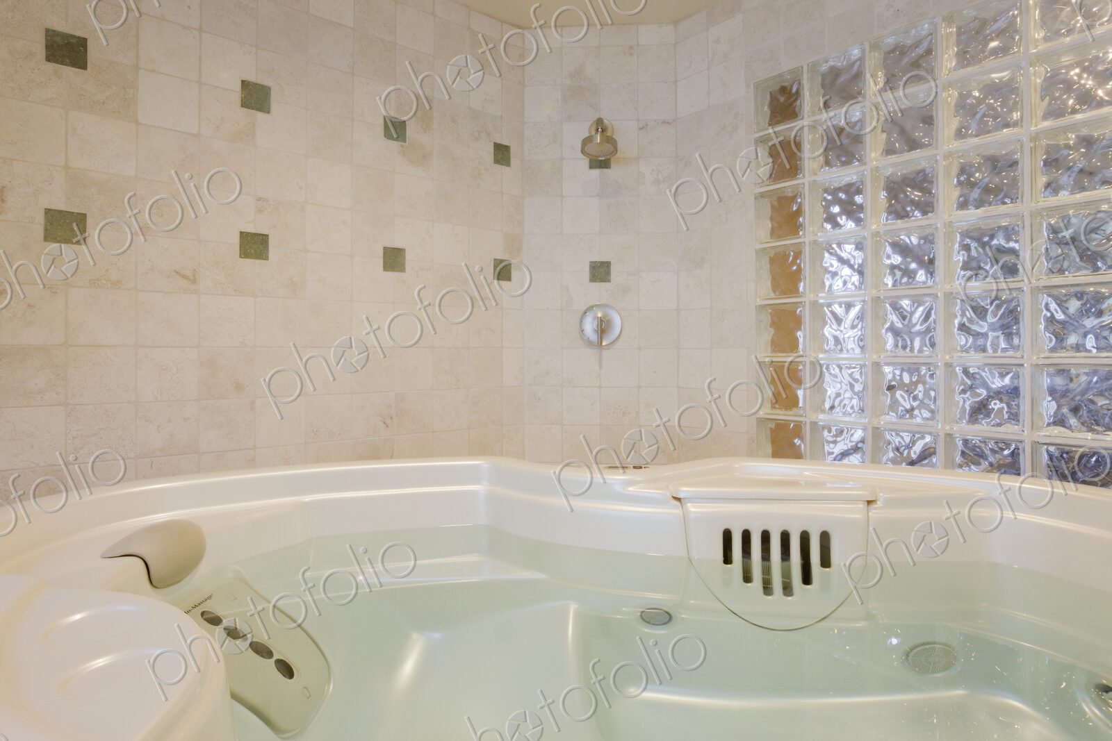 Hot Tub. Horizontally framed shot.