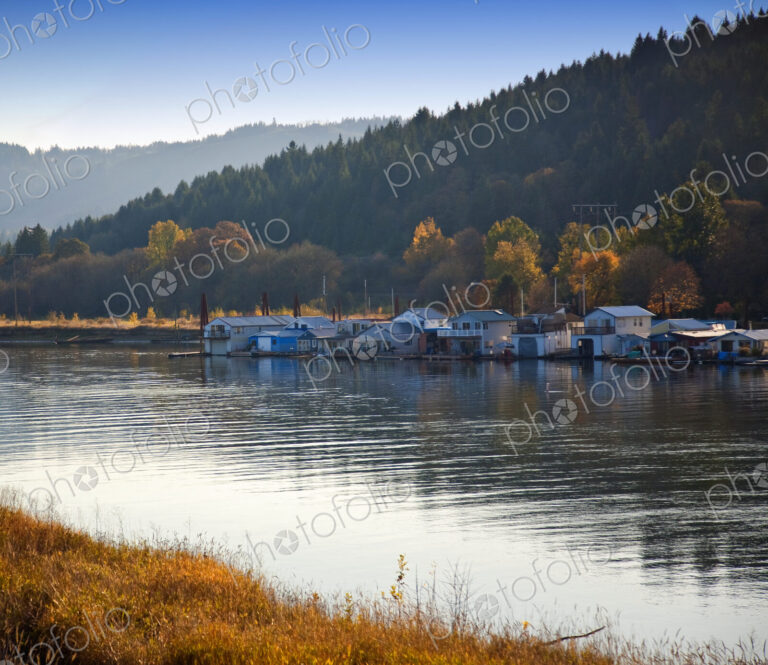 Houseboats on Sauvie Island, Oregon