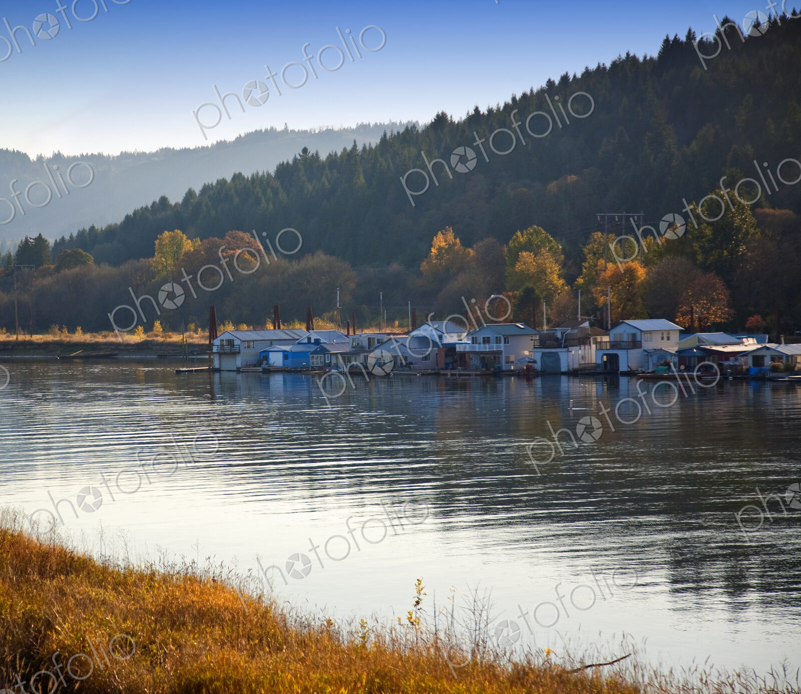 Houseboats on Sauvie Island, Oregon