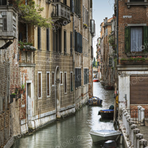 Houses along canal, Venice, Italy