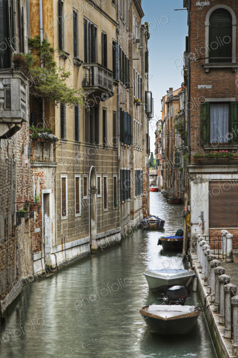 Houses along canal, Venice, Italy