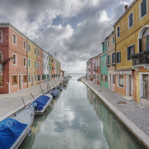Houses along canal, Venice, Italy