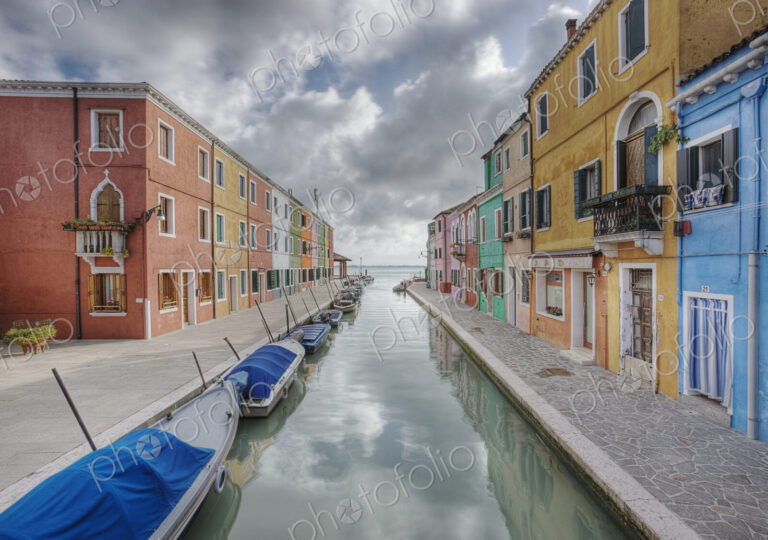 Houses along canal, Venice, Italy