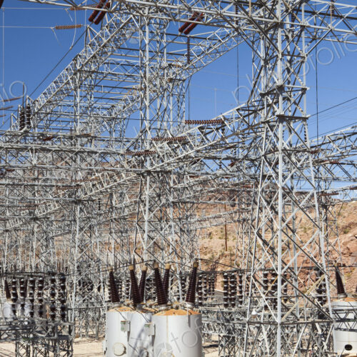 Hydroelectricity power generation plant in Lake Mead, Boulder City, power lines and… Hydroelectricity power generation plant in Lake Mead, Boulder City, power lines and…