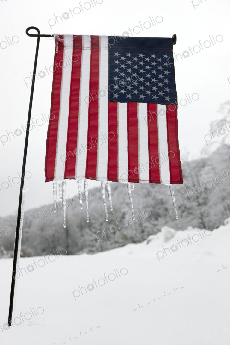 Icicles on an American Flag
