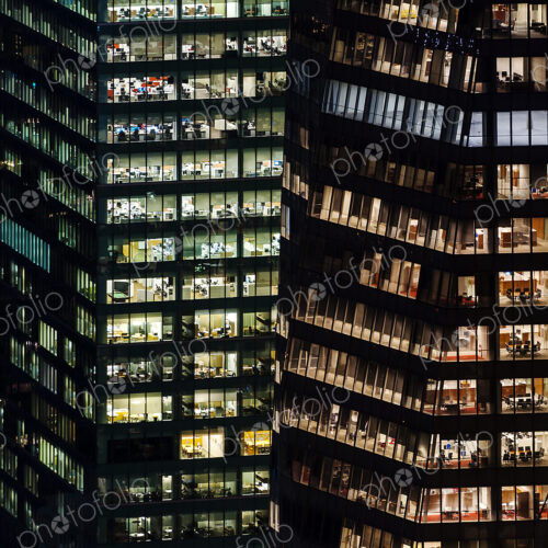 Illuminated highrise buildings at night Illuminated highrise buildings at night