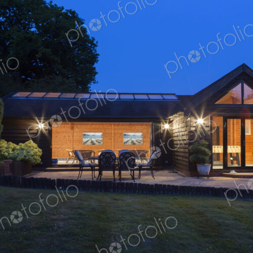 Illuminated modern house Illuminated modern house