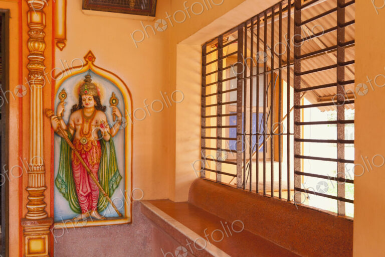 Indian Temple Bench and Artwork