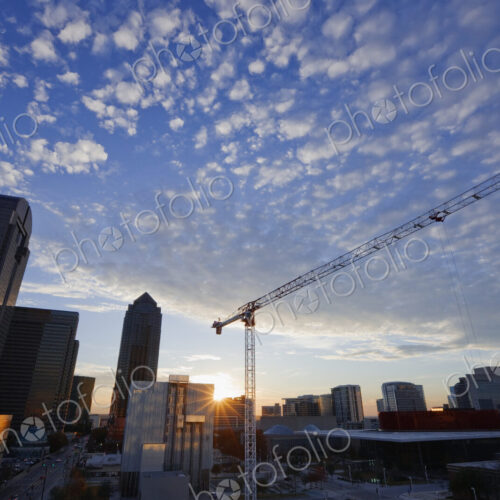 Industrial Crane within City Skyline Industrial Crane within City Skyline