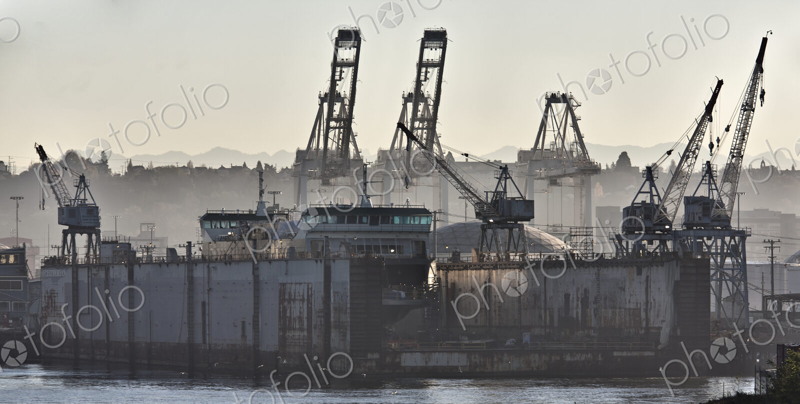 Industrial Harbor Scene