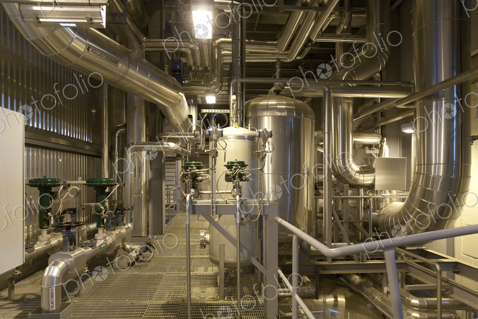 Industrial Pipes in a Power Plant