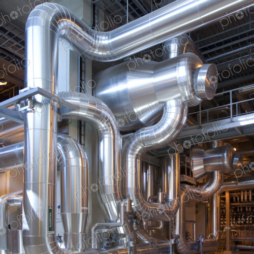Industrial Pipes in a Power Plant Industrial Pipes in a Power Plant