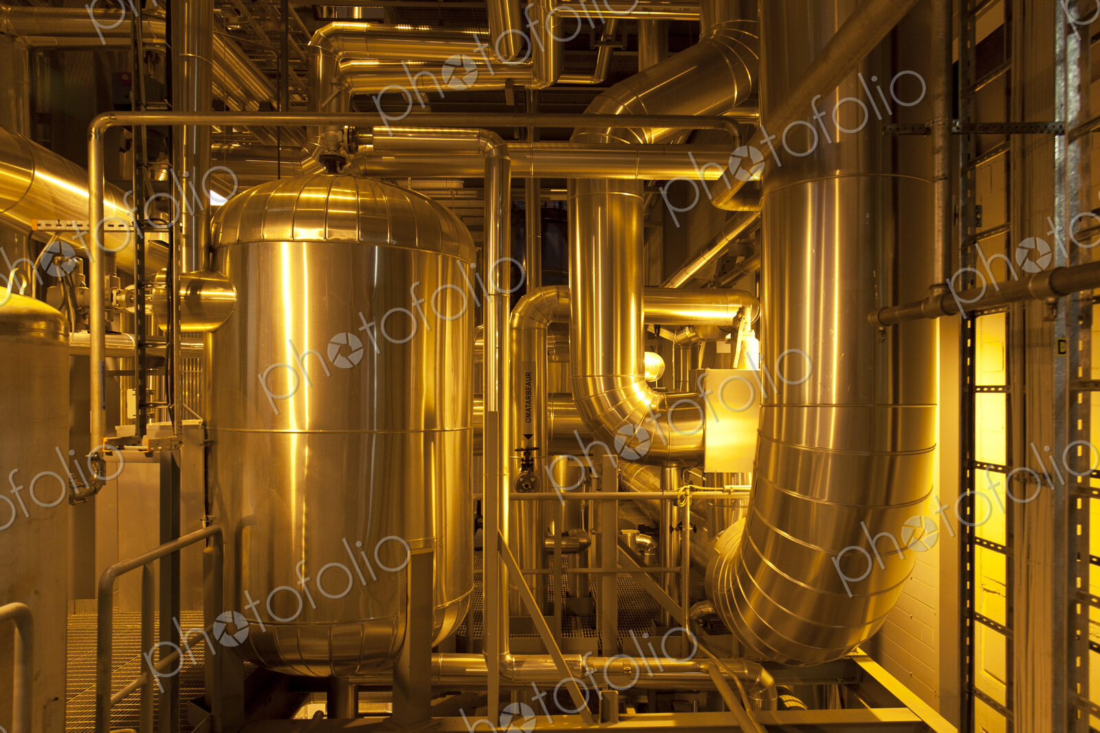 Industrial Pipes in a Power Plant