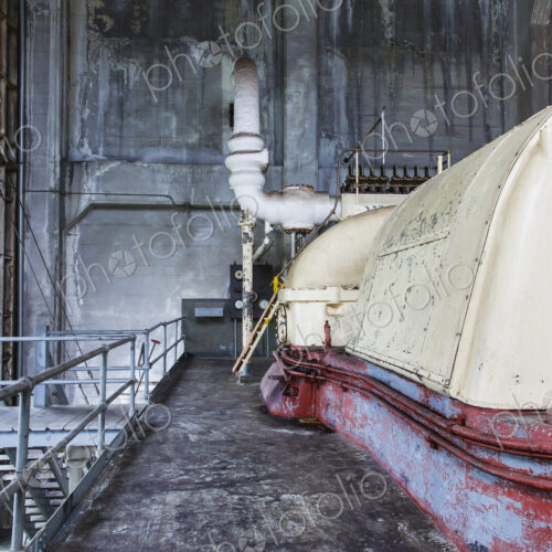 Industrial steam plant machinery in factory