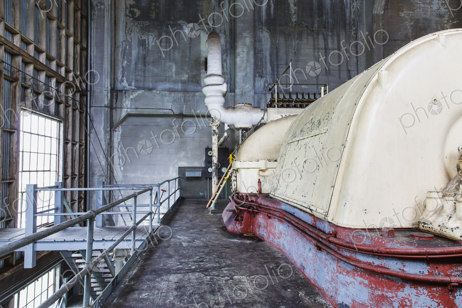 Industrial steam plant machinery in factory
