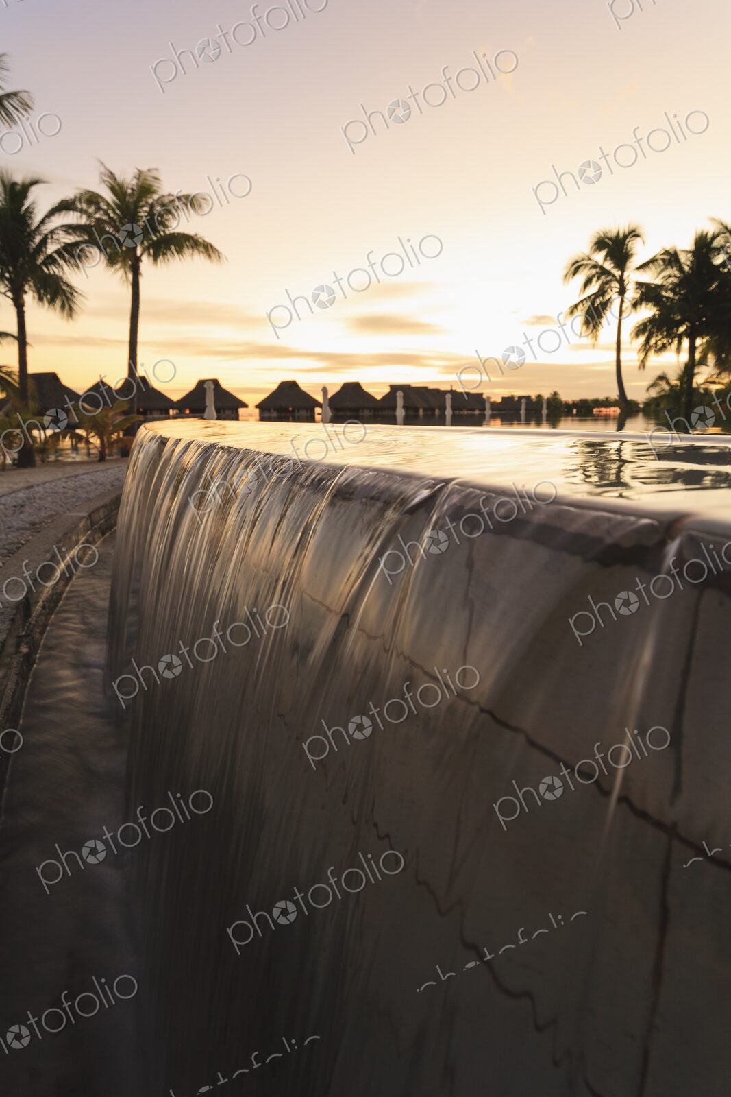 Infinity pool at tropical resort