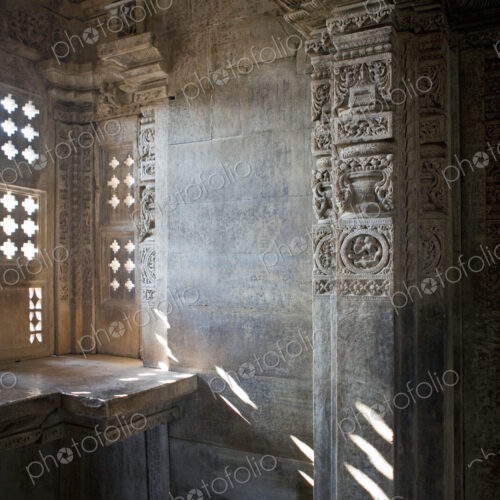 Interior Wall Carvings at Sas-Bahu Temple at Eklingji