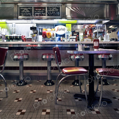 Interior of a Classic Style Diner