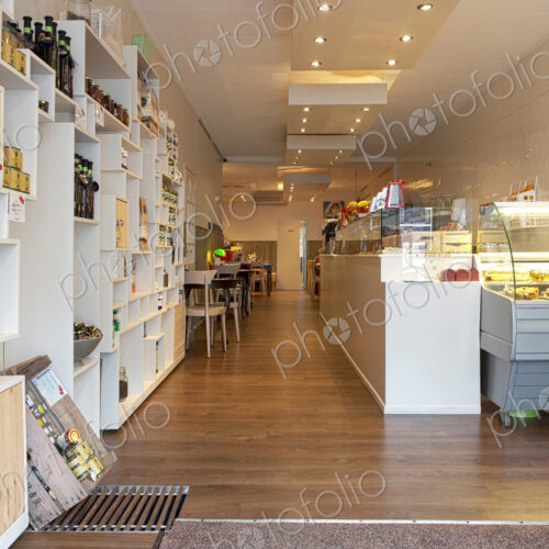Interior of a restaurant and shop in The Hague.