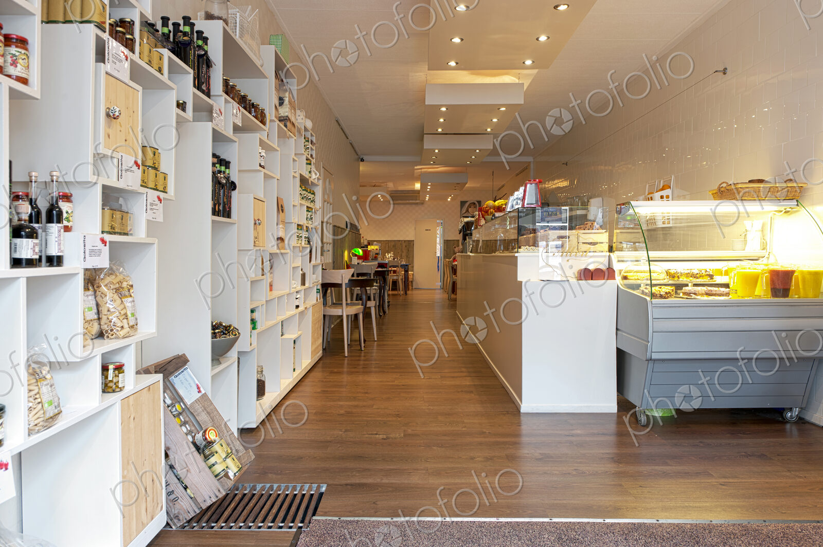 Interior of a restaurant and shop in The Hague.