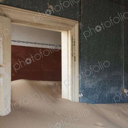 Interior of an abandoned building full of sand. Interior of an abandoned building full of sand.