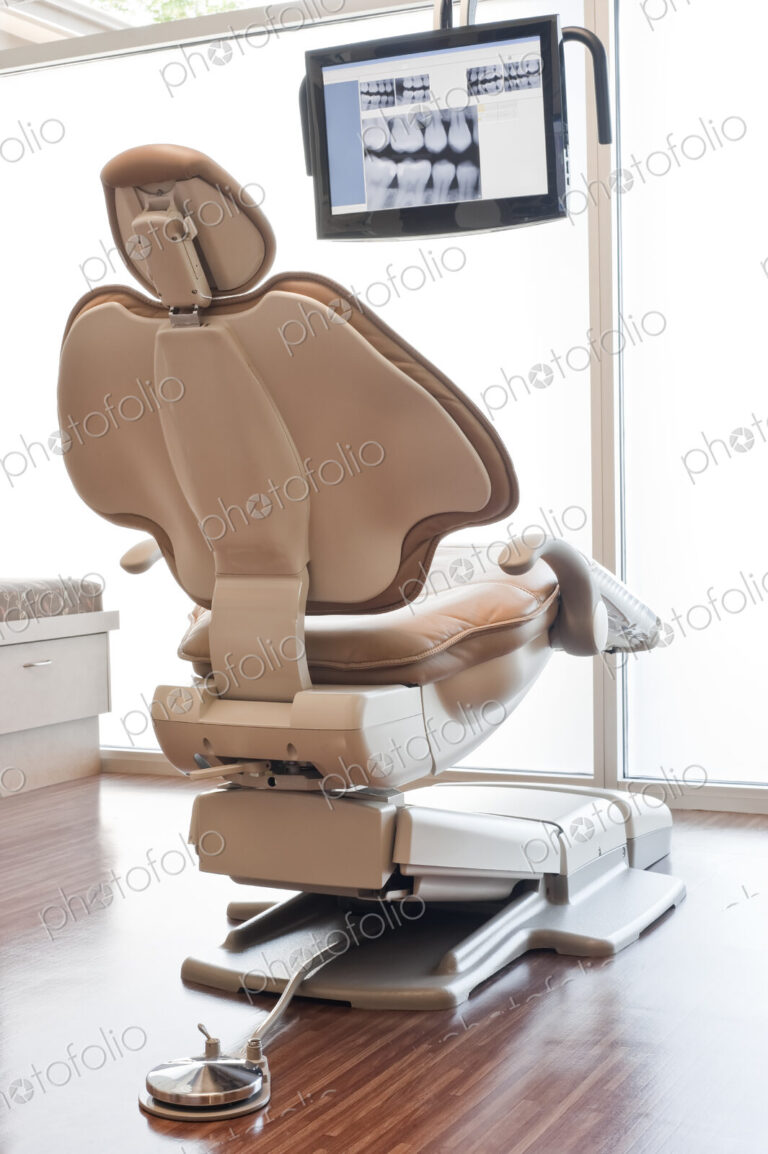 Interior of an up to date dentist office.