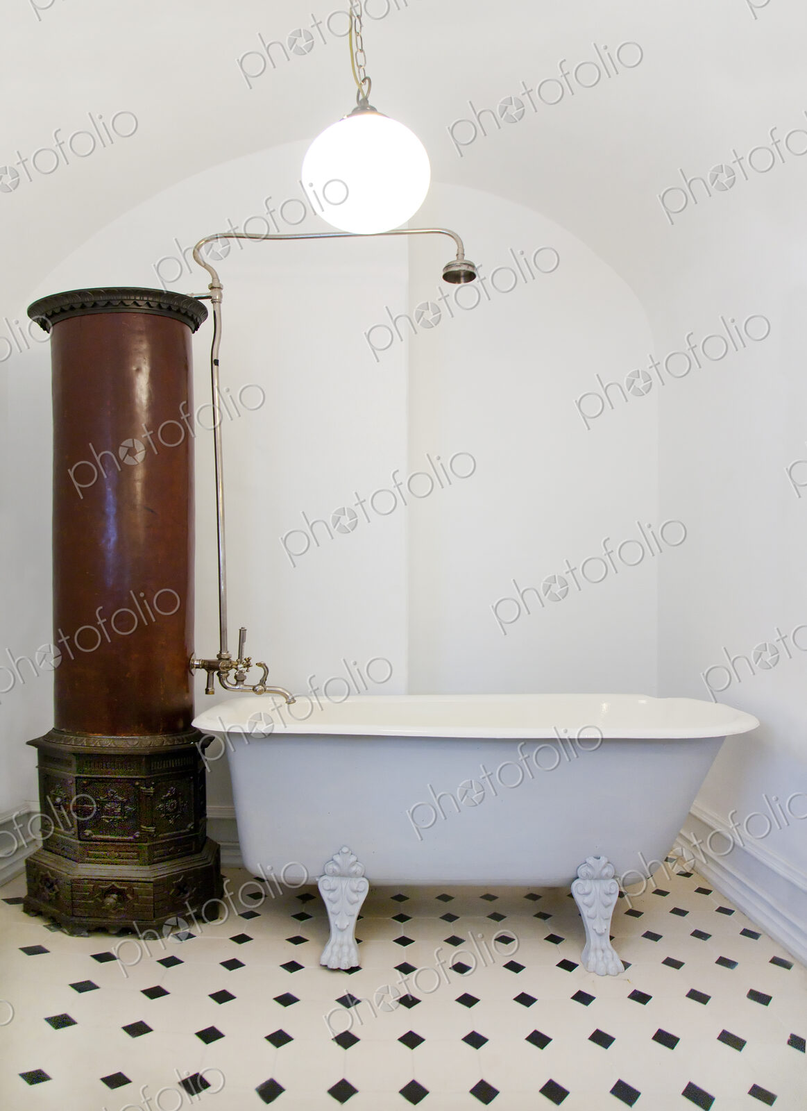 Interior view of a bathroom in Sagadi manor in Estonia.