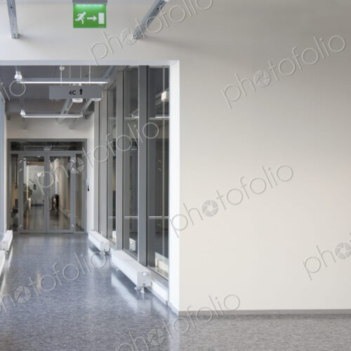 Interior view of a corridor at a university chemistry department . Interior view of a corridor at a university chemistry department .