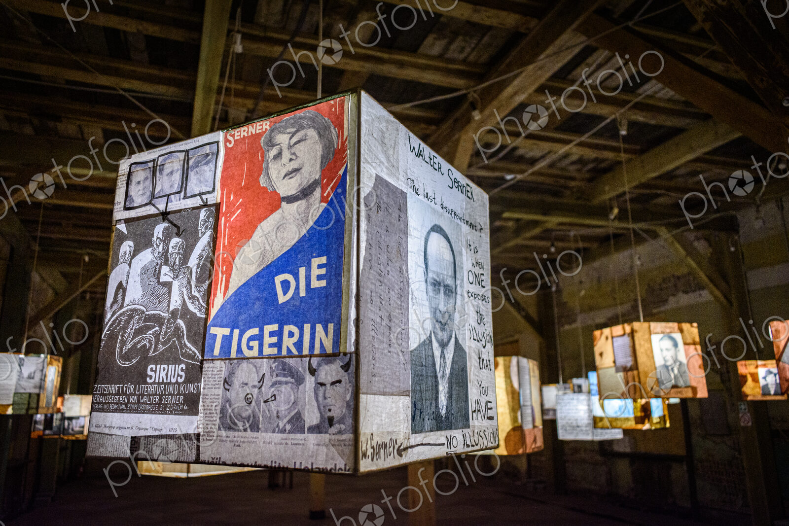 Interior view of an exhibition in the Latvian Holocaust Museum in Riga
