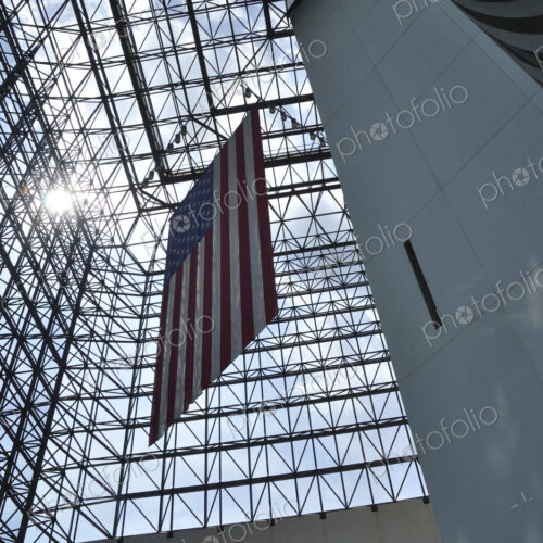 Interior view of the John F Kennedy Presidential Library in Boston, Massachusetts Interior view of the John F Kennedy Presidential Library in Boston, Massachusetts