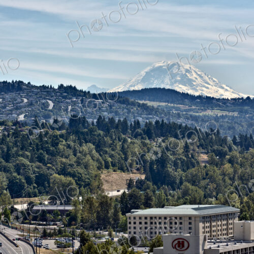 Interstate Roadway with a Mountain in the Distance