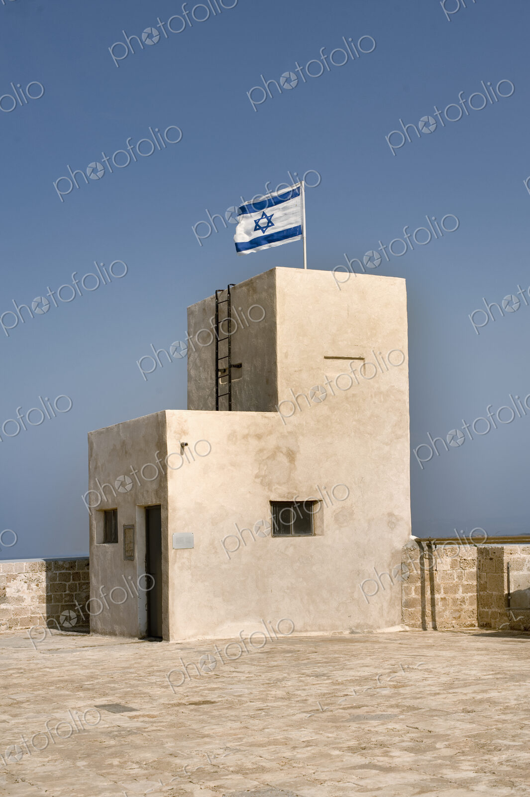 Israeli Flag On An Old Building