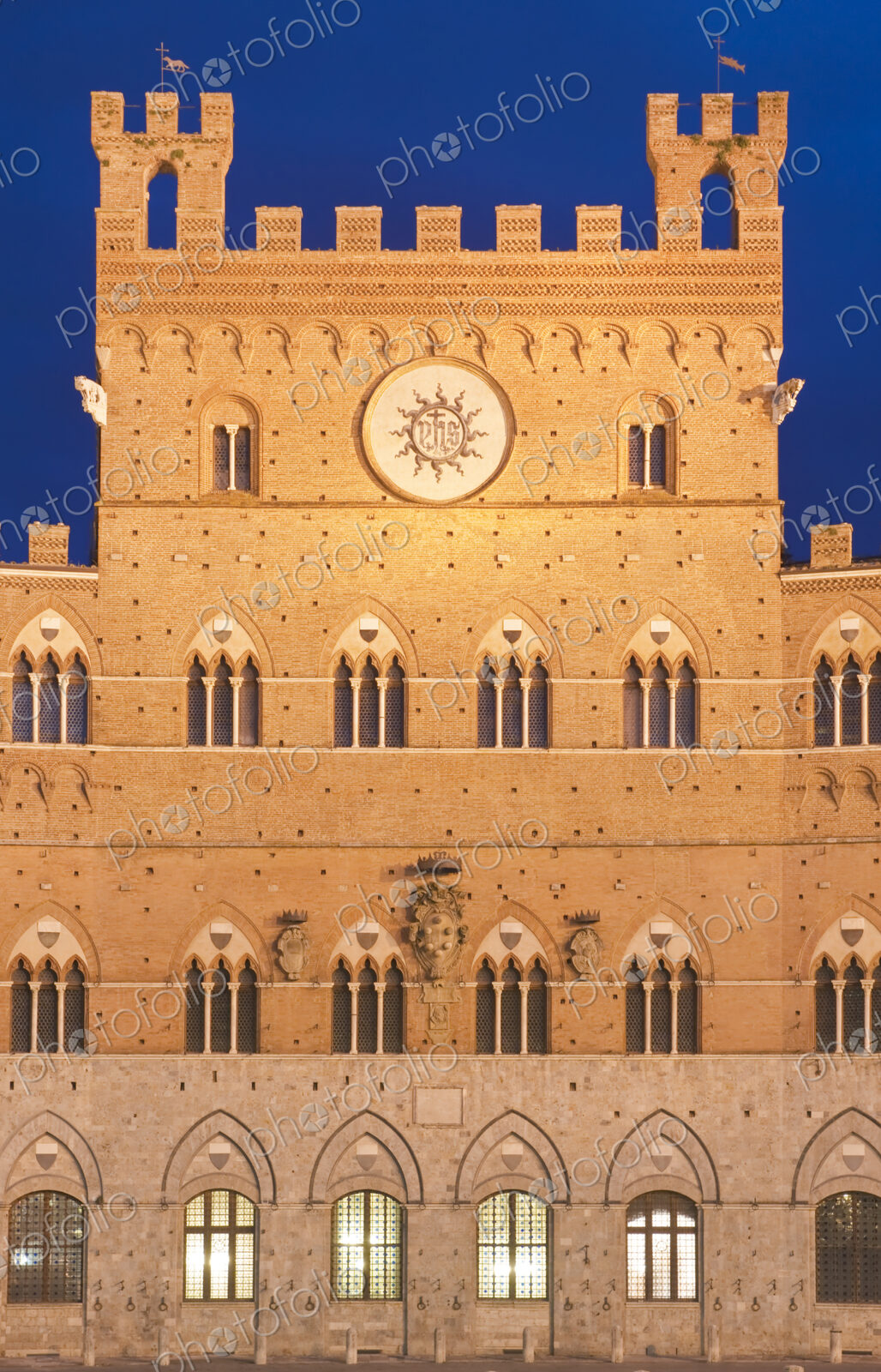 Italian City Hall at Twilight