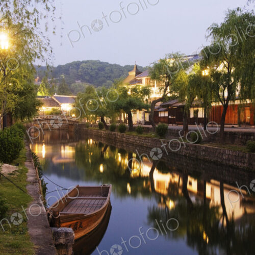 Japanese Canal Scene at Dusk Japanese Canal Scene at Dusk