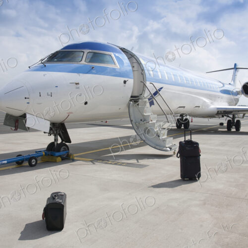 Jet Plane and Luggage