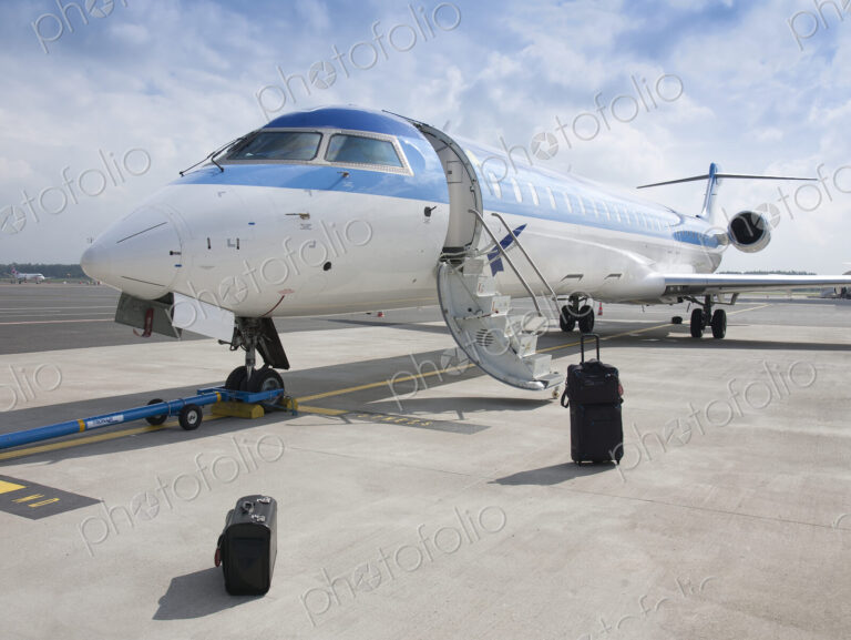 Jet Plane and Luggage