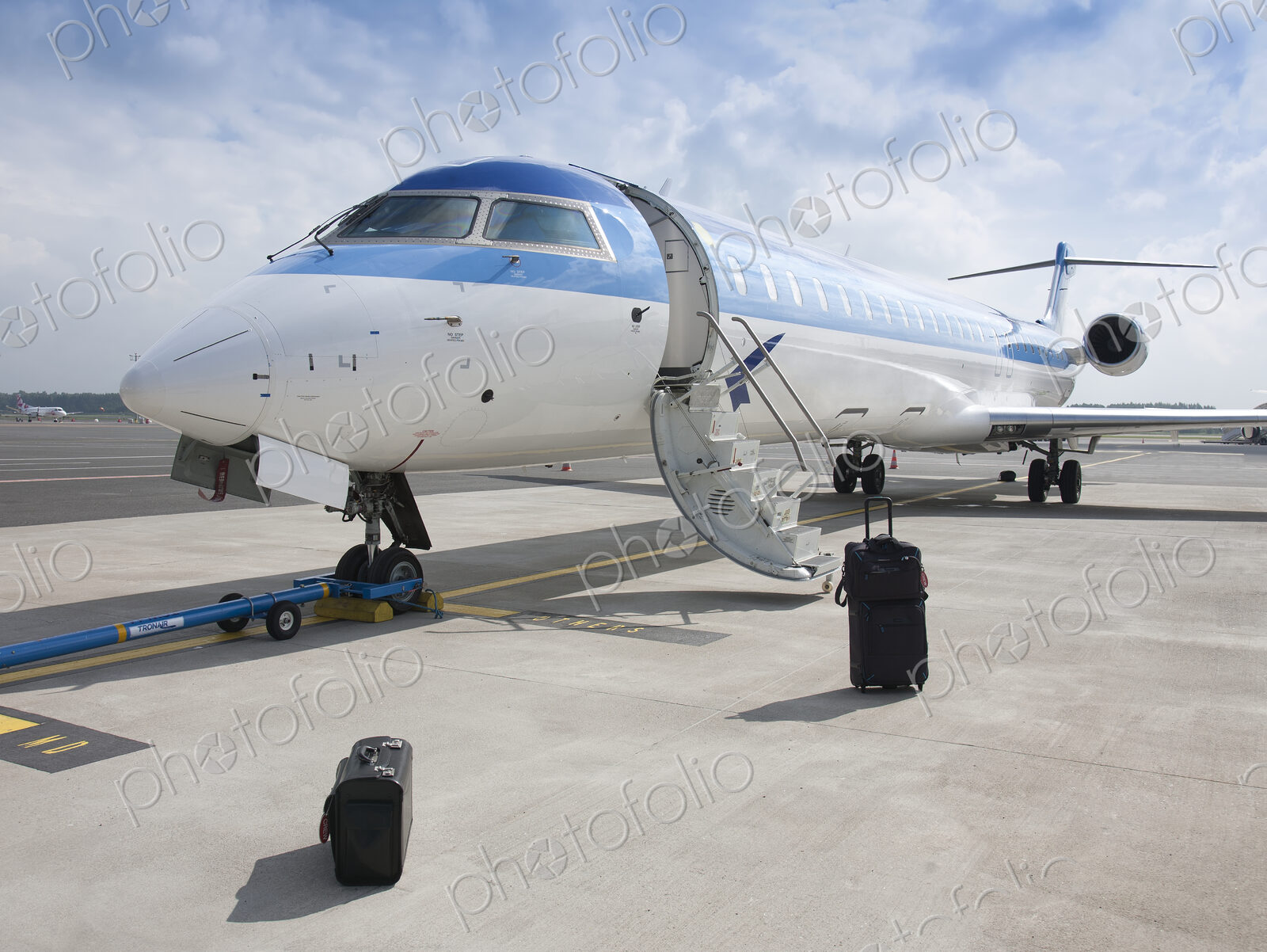 Jet Plane and Luggage