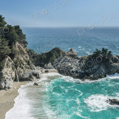 Julia Pfeiffer Burns State Park, McWay Falls, a water cascade falling down the cliffs. Julia Pfeiffer Burns State Park, McWay Falls, a water cascade falling down the cliffs.