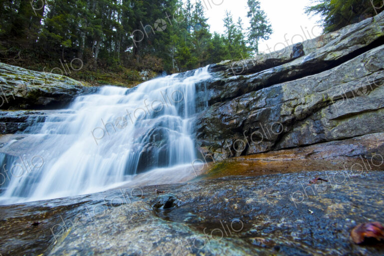 Keekwulee Falls, Denny Creek, Snoqualmie National Forest, a cascade over rocks.