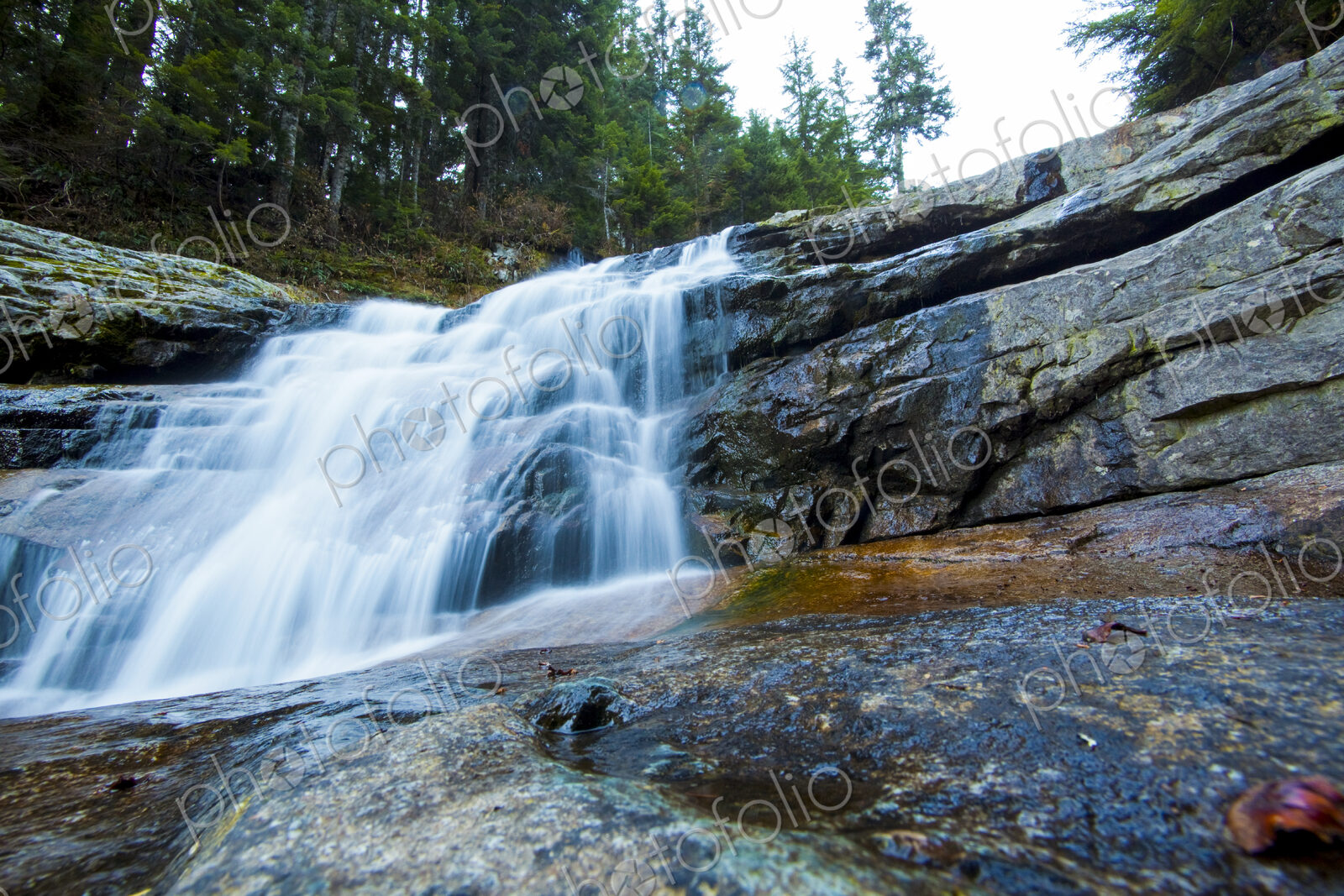 Keekwulee Falls, Denny Creek, Snoqualmie National Forest, a cascade over rocks.