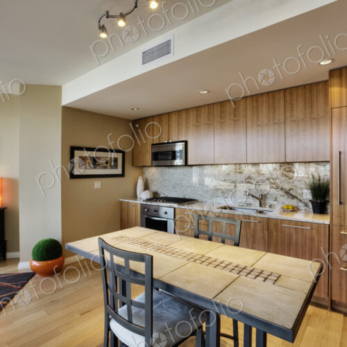 Kitchen and Dining Area in Upscale Condo Kitchen and Dining Area in Upscale Condo