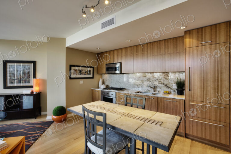 Kitchen and Dining Area in Upscale Condo