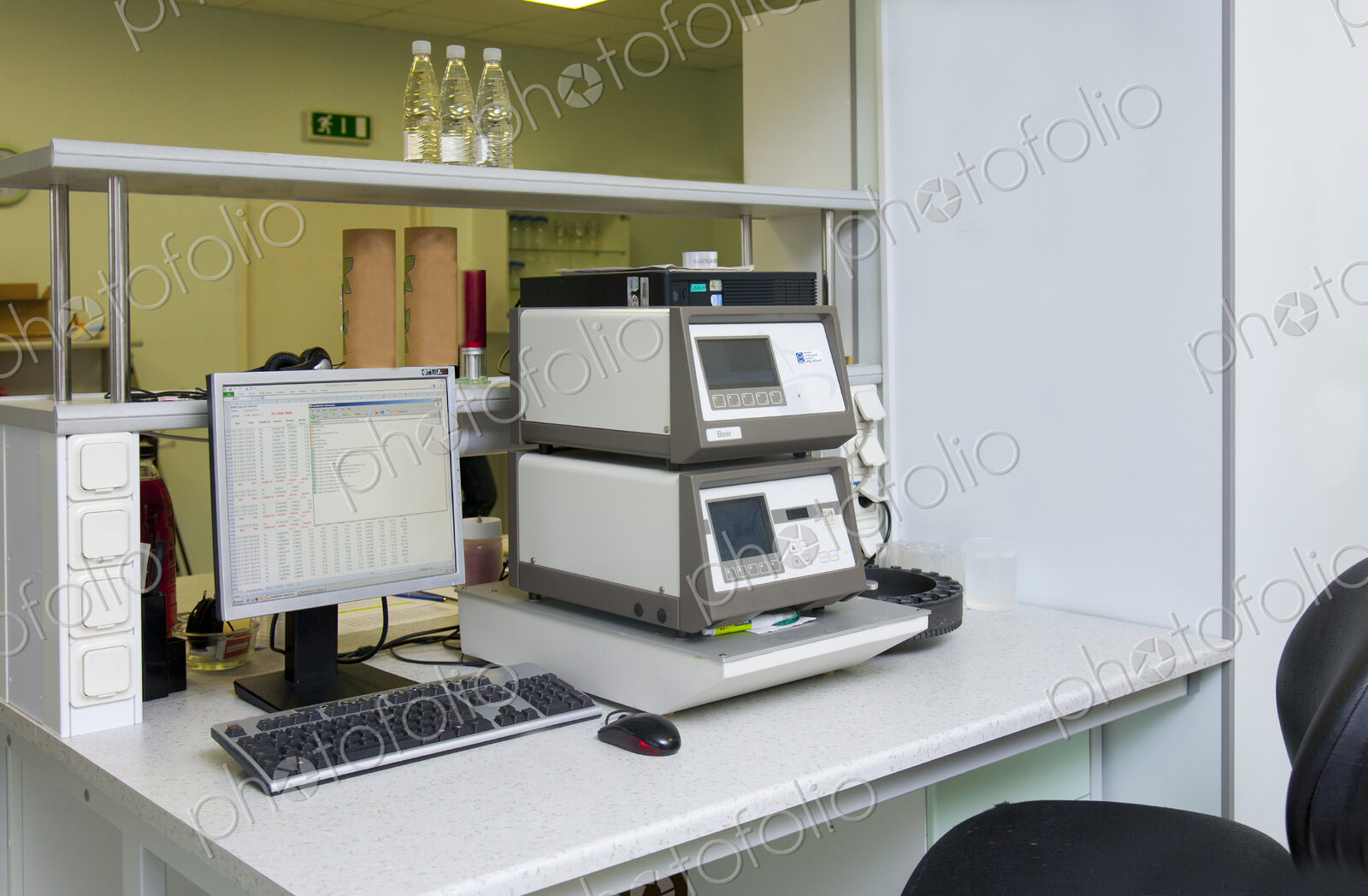 Laboratory,with scientific equipment to test and analyse products, drinks industry,…