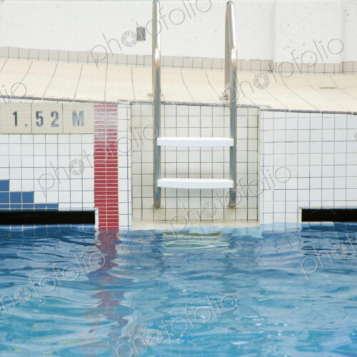 Ladder Going Into a Public Swimming Pool Ladder Going Into a Public Swimming Pool